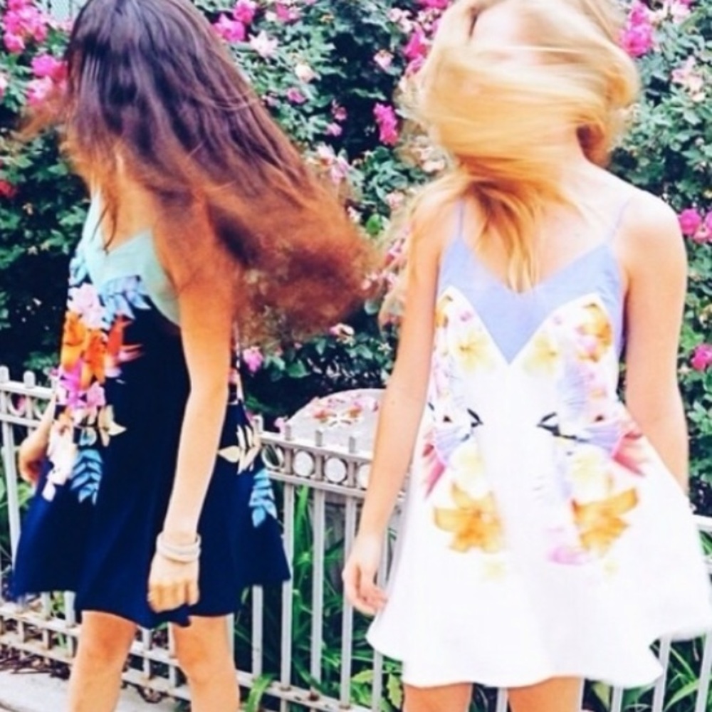 LF Bird Design Swing Dress